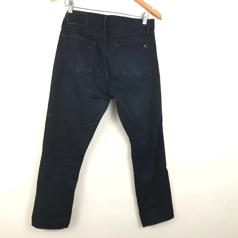 Rag & Bone Black Resin Fit2 Skinny Slim Jeans 30